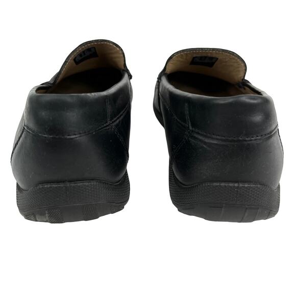 Ecco Moc Dip Classic Driving Loafers Shoes Black 41 7 Slip On - Picture 6 of 10